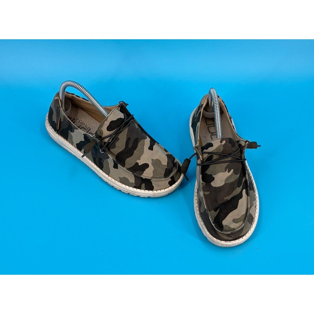 Hey Dude Wendy Women’s Size 8 Camo Green Black Slip On Casual Shoes